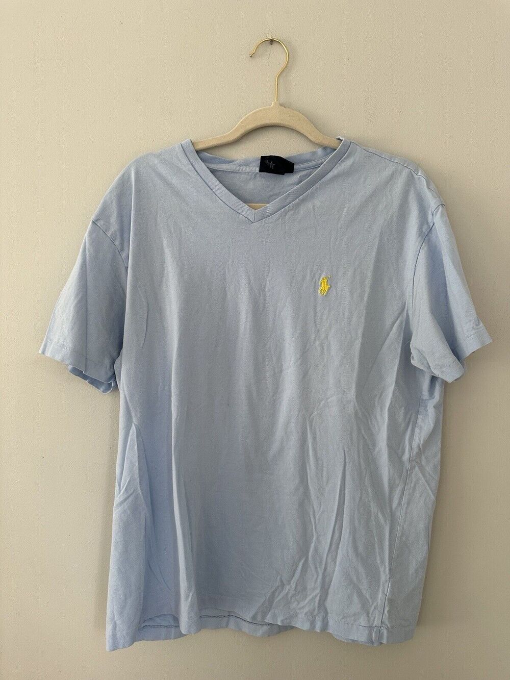 Polo Ralph Lauren Men's Blue Classic Fit V-neck T-shirt Size L